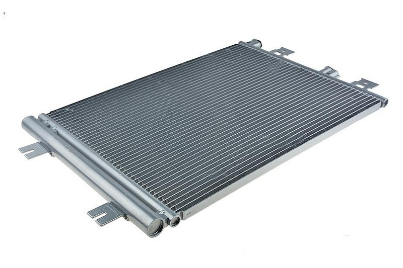 RADIATOR CLIMA CONDENSATOR AER CONDITIONAT RENAULT SANDERO/STEPWAY 1 2007->2013 , pentru agent frigorific R 134a, cu uscator, pentru 1.4-55 KW; 1.6-75 KW; 1.6-62 KW; 1.6-64 KW; 1.4 LPG-53 KW;