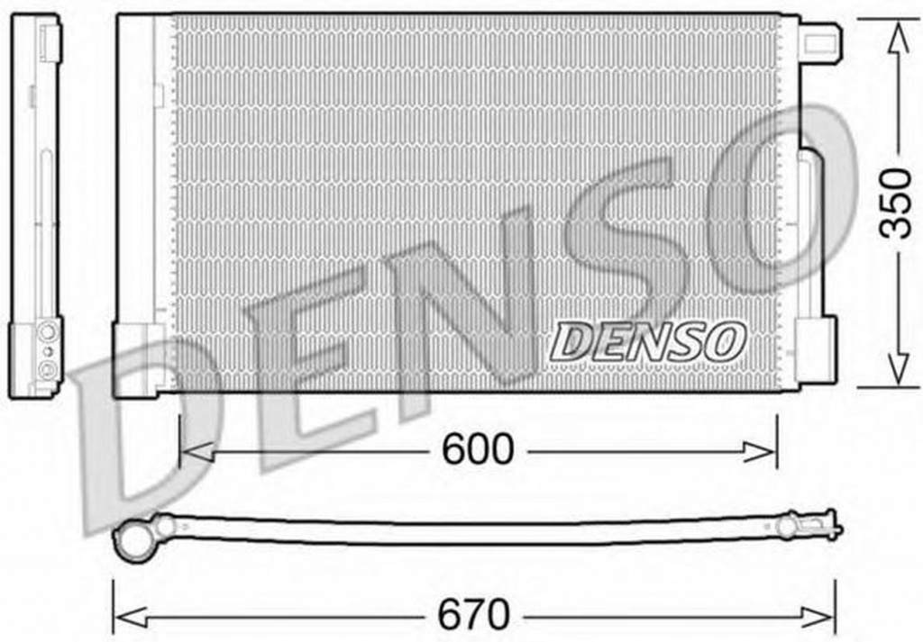 Radiator clima FIAT GRANDE PUNTO 199 DENSO DCN01004