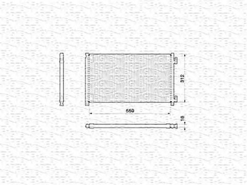 Radiator clima FIAT PUNTO Van 188AX MAGNETI MARELLI 350203145000