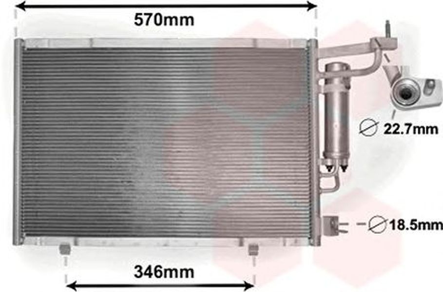 Radiator clima FORD B-MAX JK VAN WEZEL 18005583