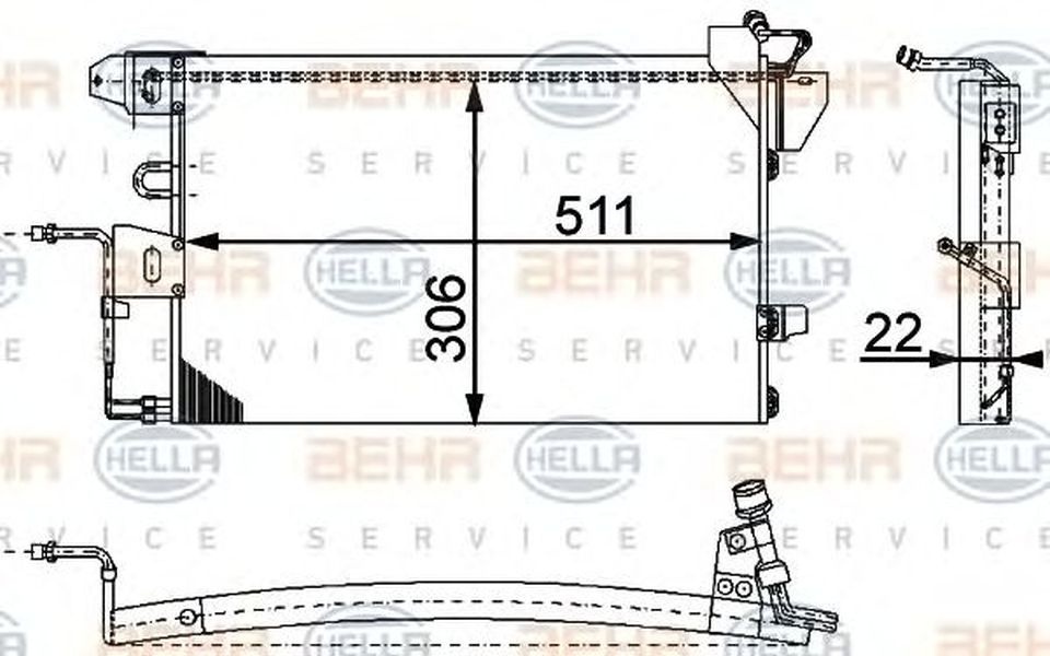 Radiator clima FORD FIESTA III GFJ HELLA 8FC 351 317-311