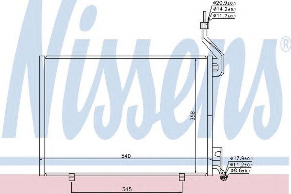 Radiator clima FORD FIESTA VI NISSENS 940107