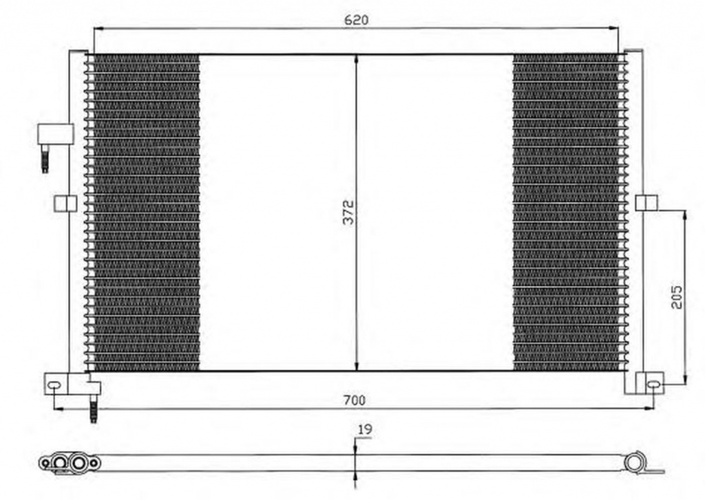 Radiator clima FORD MONDEO III B5Y NRF 35525