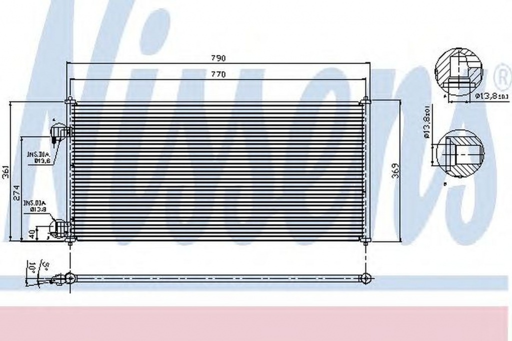 Radiator clima FORD TRANSIT CONNECT P65 P70 P80 NI