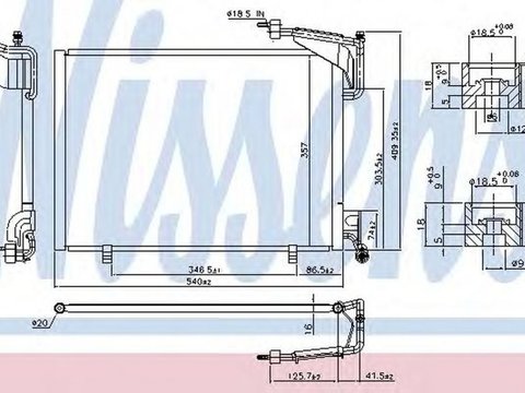 Radiator clima FORD TRANSIT COURIER caroserie NISSENS 940528