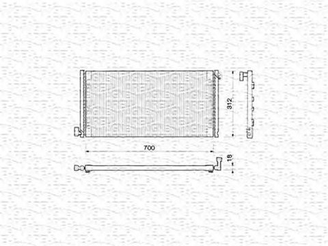 Radiator clima IVECO DAILY III caroserie inchisa combi MAGNETI MARELLI 350203143000