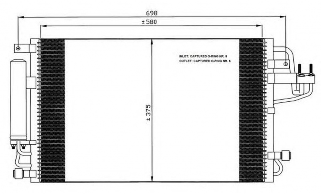 Radiator clima KIA SPORTAGE JE KM NRF 35600