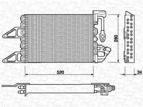 Radiator clima LANCIA Y 840A MAGNETI MARELLI 350203140000