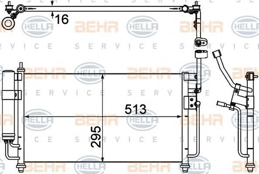 Radiator clima MAZDA 2 DE HELLA 8FC 351 307-761