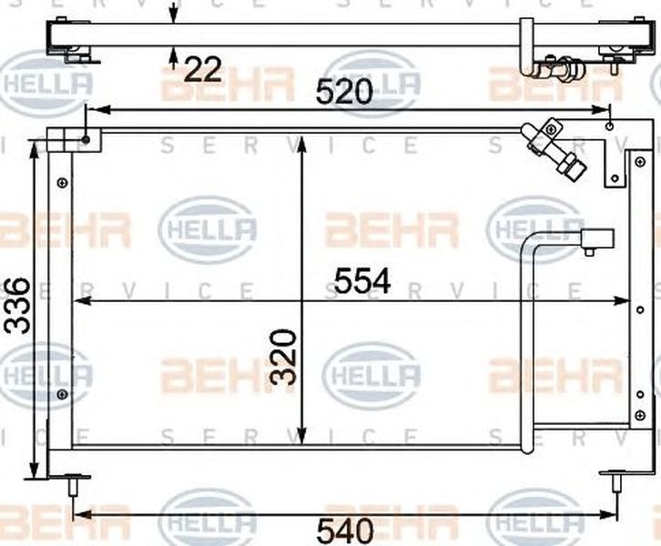 Radiator clima MAZDA 323 F IV BG HELLA 8FC 351 304-171