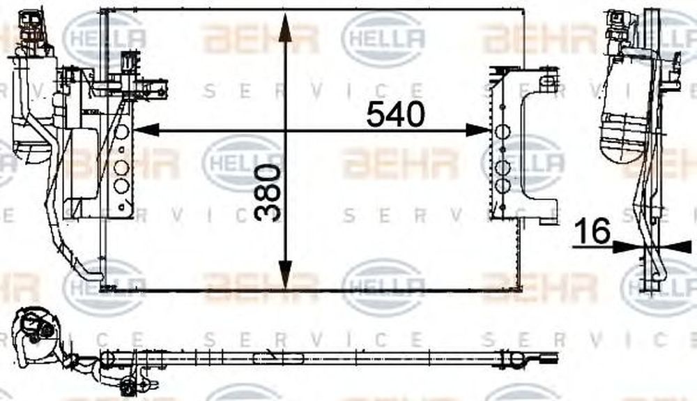 Radiator clima MERCEDES-BENZ A-CLASS W168 HELLA 8FC 351 301-394
