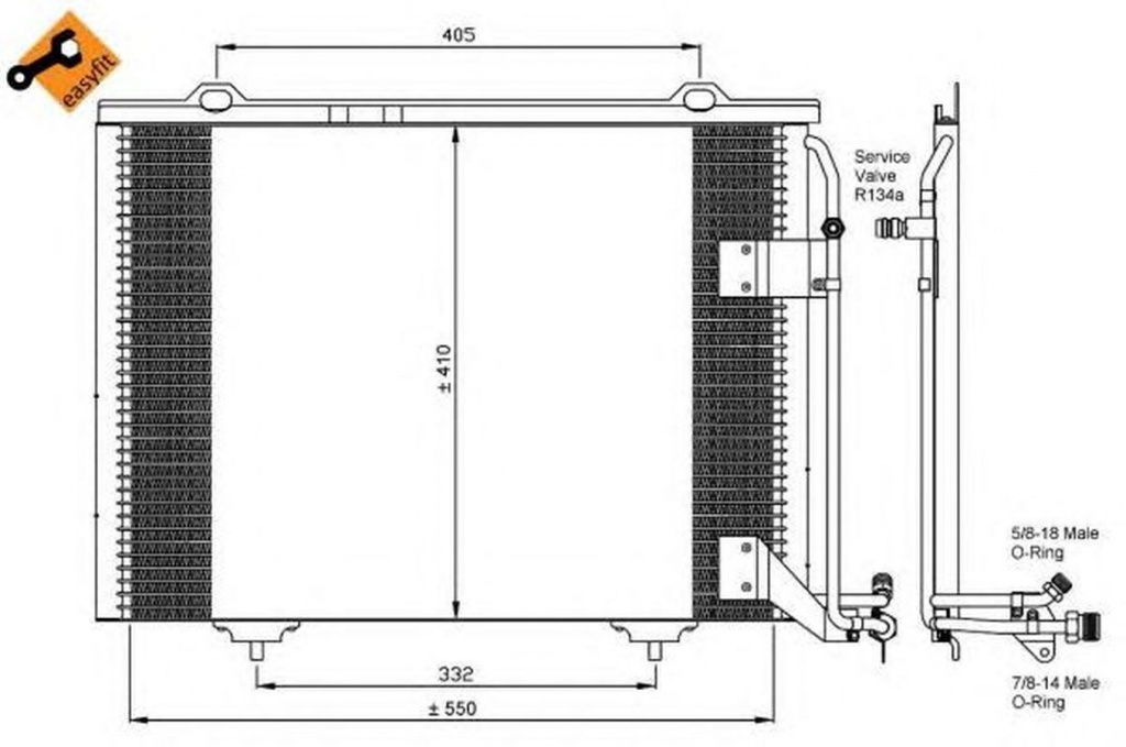 Radiator clima MERCEDES-BENZ C-CLASS combi S202 NRF 35463