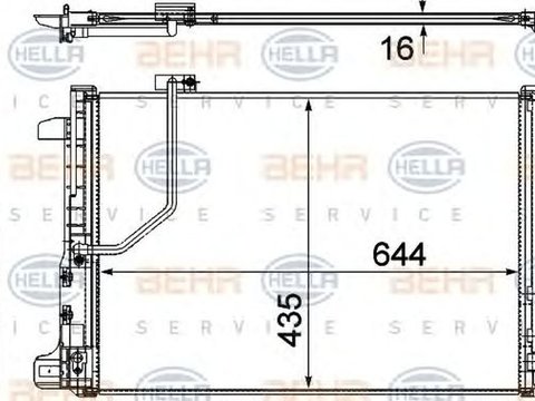 Radiator clima MERCEDES-BENZ C-CLASS cupe C204 HELLA 8FC 351 307-651