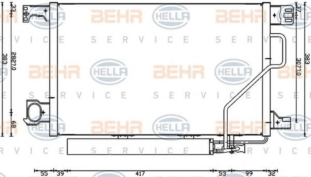 Radiator clima MERCEDES-BENZ C-CLASS W203 HELLA 8FC 351 317-504