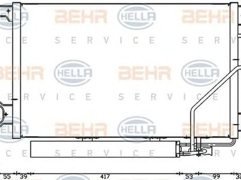Radiator clima MERCEDES-BENZ CLK Cabriolet A209 HELLA 8FC351317504