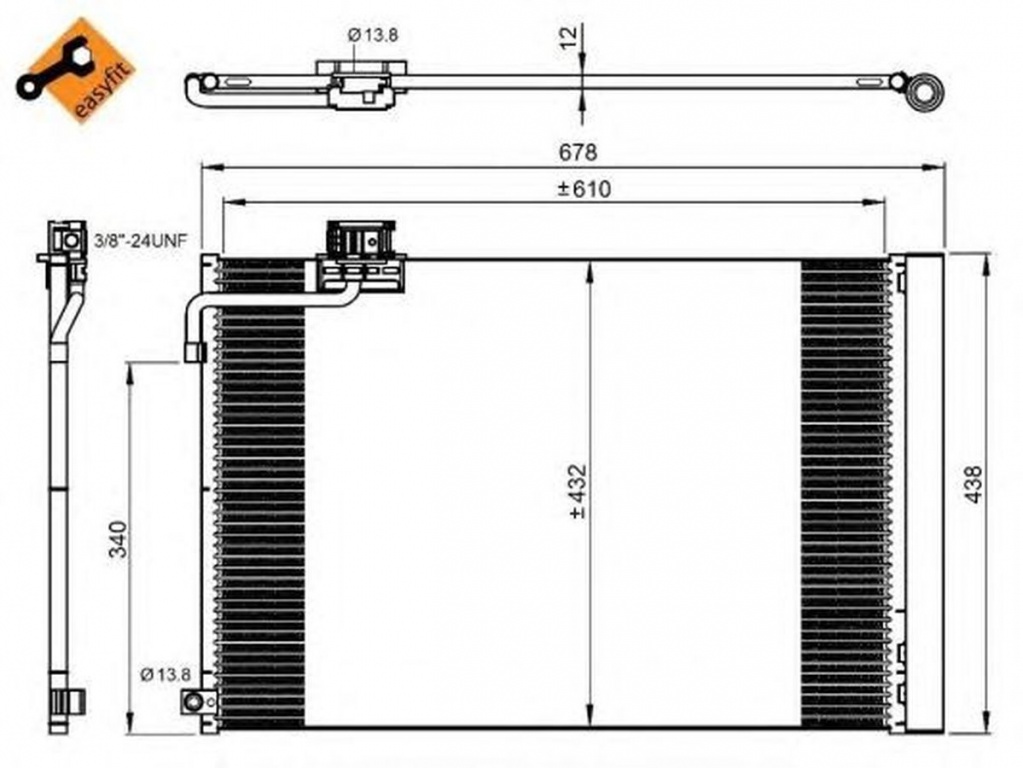 Radiator clima MERCEDES-BENZ E-CLASS T-Model S212 NRF 350214