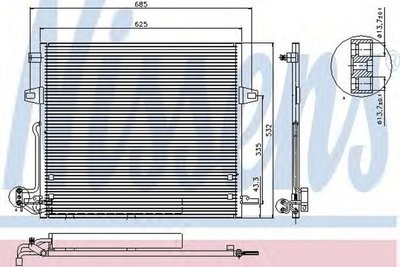 Radiator clima MERCEDES-BENZ M-CLASS W164 NISSENS 