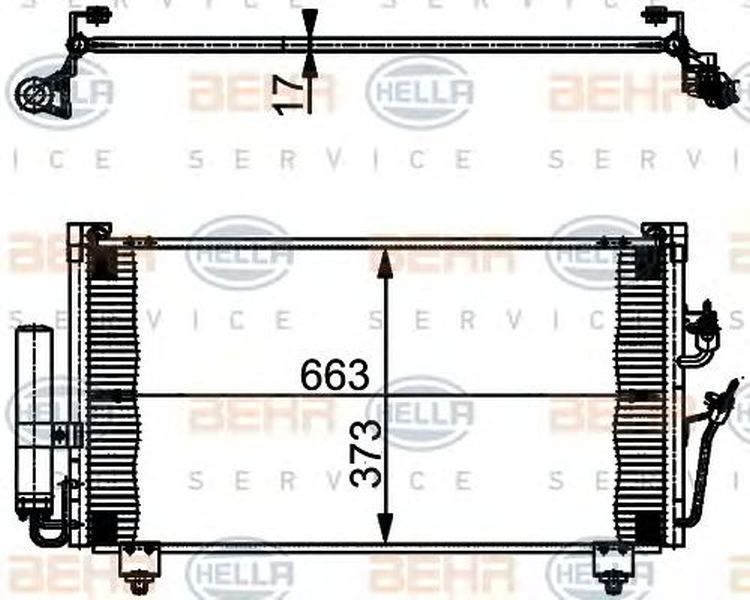 Radiator clima MITSUBISHI OUTLANDER I CU W HELLA 8FC 351 301-581