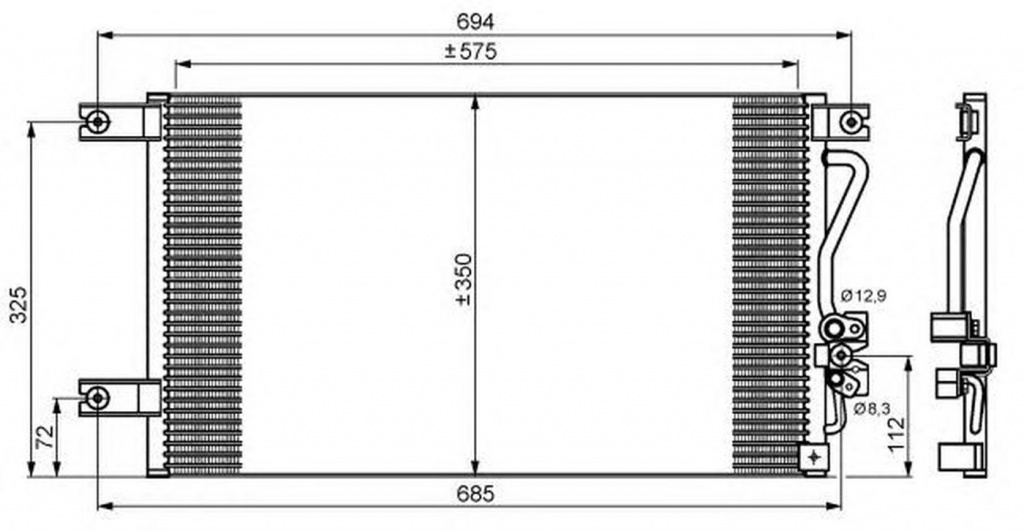 Radiator clima MITSUBISHI PAJERO SPORT K90 NRF 357