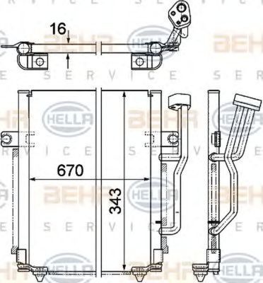 Radiator clima MITSUBISHI SPACE STAR DG A HELLA 8FC351303621