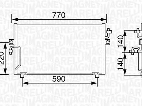 Radiator clima NISSAN PRIMERA Hatchback P12 MAGNETI MARELLI 350203481000