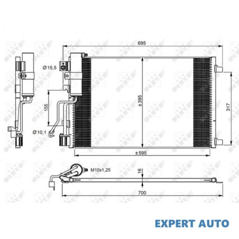 Radiator clima Nissan Qashqai (2007->)[J10,NJ10,JJ10E] #2 072034N
