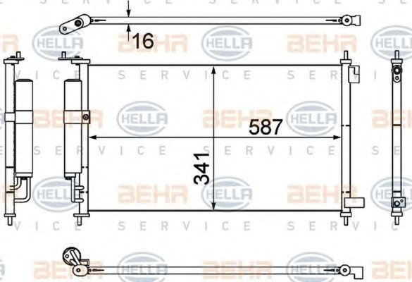 Radiator clima NISSAN TIIDA hatchback C11X HELLA 8FC351307791