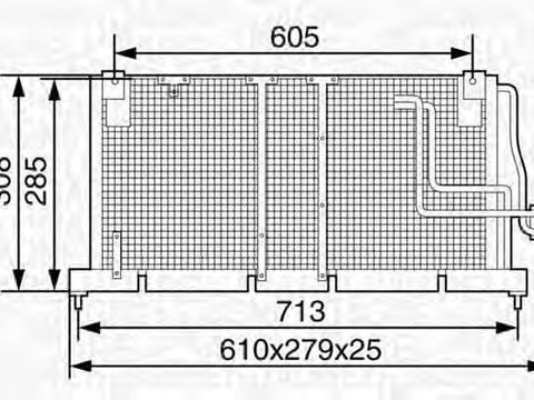 Radiator clima OPEL CORSA B 73 78 79 MAGNETI MARELLI 350203233000