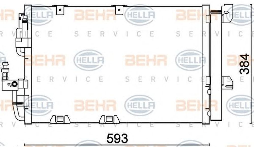 Radiator clima OPEL ZAFIRA A F75 HELLA 8FC 351 301-224