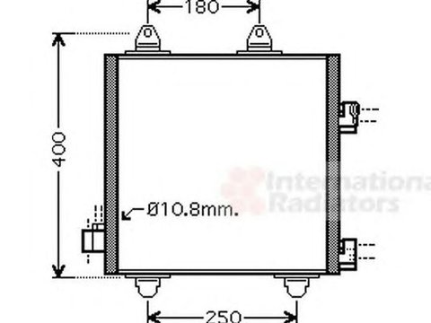 Radiator clima PEUGEOT 107 VAN WEZEL 53005414