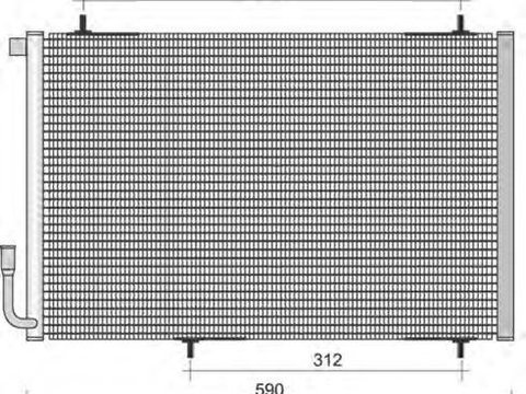 Radiator clima PEUGEOT 206 CC 2D MAGNETI MARELLI 350203254000