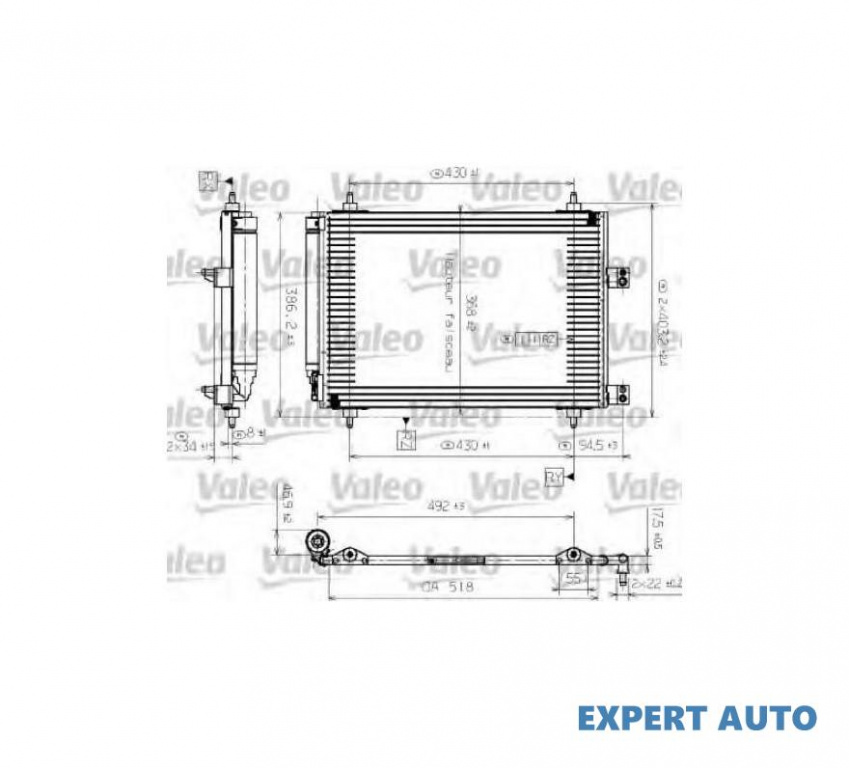 Radiator clima Peugeot 307 CC (3B) 2003-2016 #8 1011001054