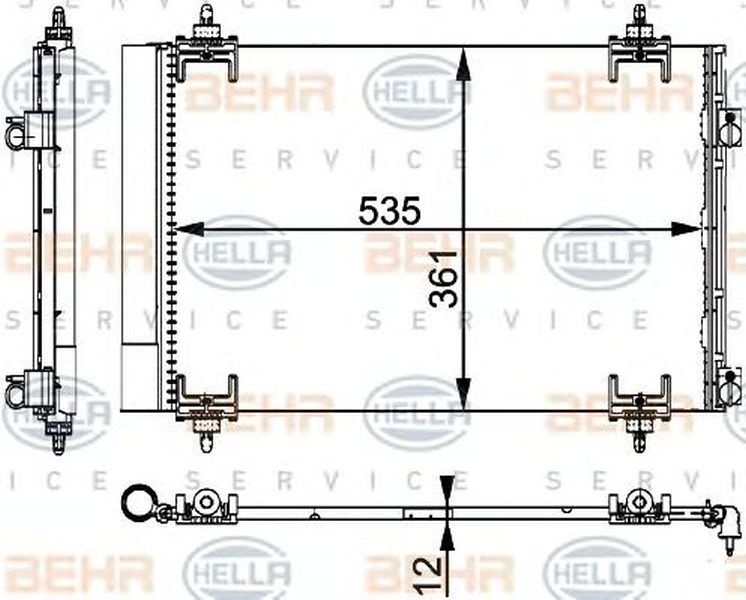 Radiator clima PEUGEOT PARTNER Tepee HELLA 8FC 351 317-561