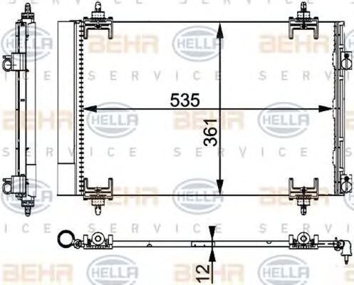 Radiator clima PEUGEOT PARTNER Tepee HELLA 8FC3513