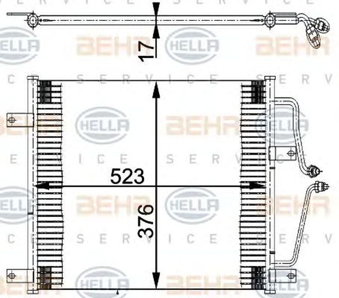 Radiator clima RENAULT LAGUNA I B56 556 HELLA 8FC 