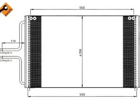 Radiator clima RENAULT LAGUNA I B56 556 NRF 35533