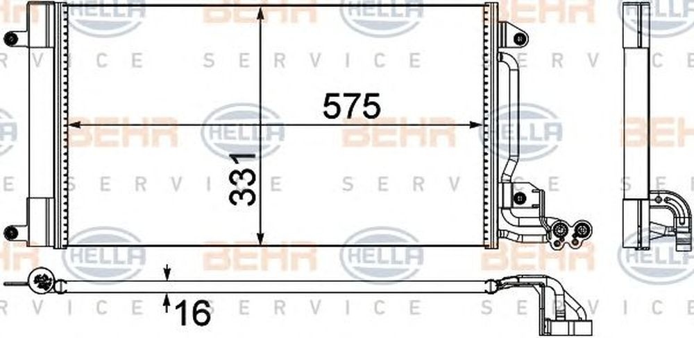 Radiator clima SEAT IBIZA V ST 6J8 6P8 HELLA 8FC 351 309-131