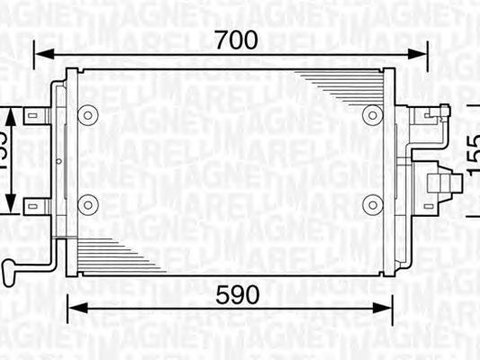 Radiator clima SEAT LEON 1M1 MAGNETI MARELLI 350203238000