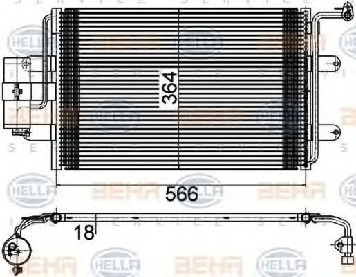 Radiator clima SKODA OCTAVIA 1U2 HELLA 8FC35103638