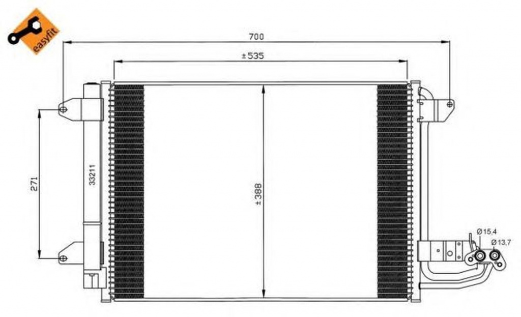 Radiator clima SKODA OCTAVIA Combi 1Z5 NRF 35520