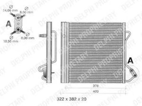 Radiator clima SMART CABRIO 450 DELPHI TSP0225320