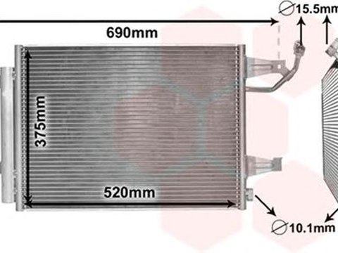 Radiator clima SMART FORFOUR 454 VAN WEZEL 32005177