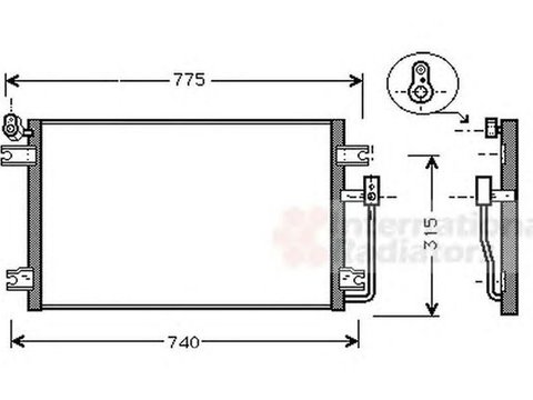 Radiator clima SSANGYONG MUSSO FJ VAN WEZEL 81005031