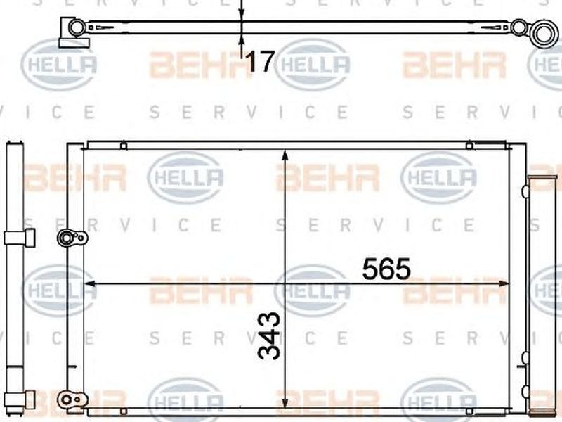 Radiator clima TOYOTA PRIUS limuzina NHW11 HELLA 8FC 351 304-781