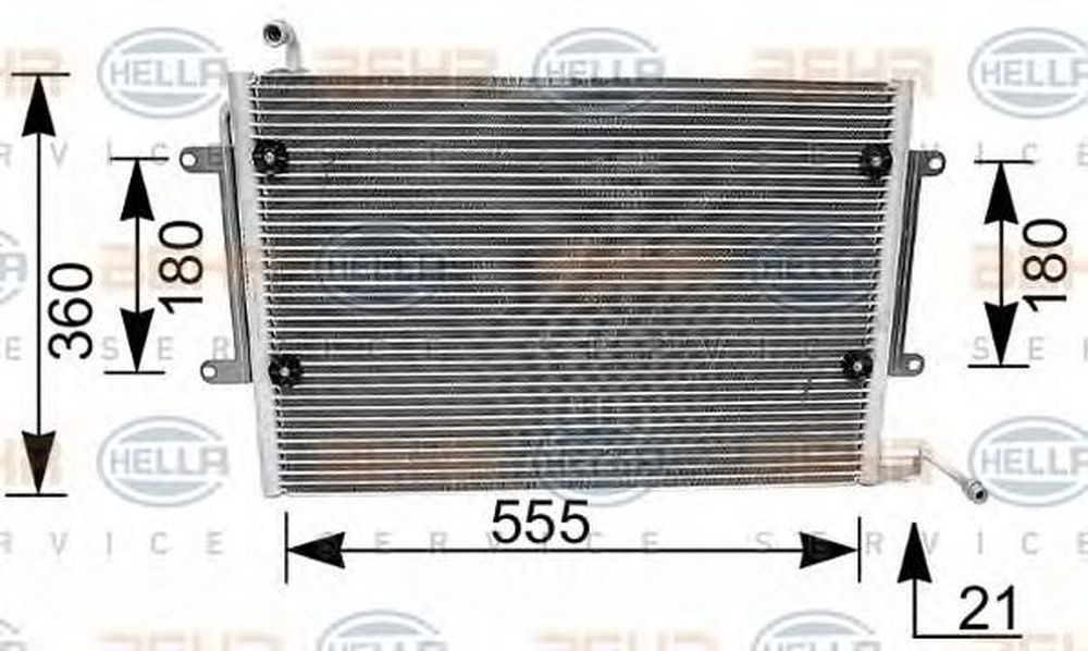 Radiator clima VW GOLF III Cabriolet 1E7 HELLA 8FC 351 036-081