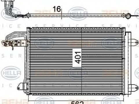 Radiator clima VW GOLF VI 5K1 HELLA 8FC 351 301-041