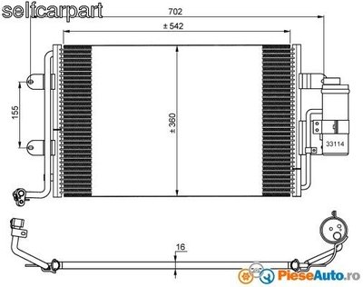 RADIATOR CLIMA VW,SKODA,SEAT AUDI