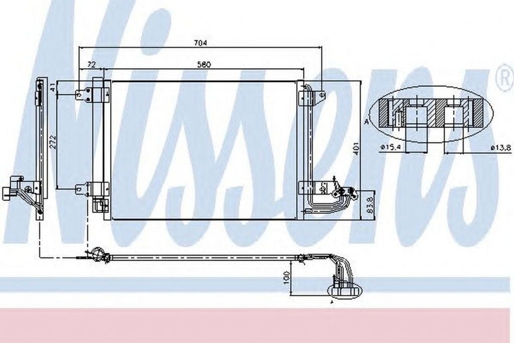 Radiator clima VW TOURAN 1T1 1T2 NISSENS 94684