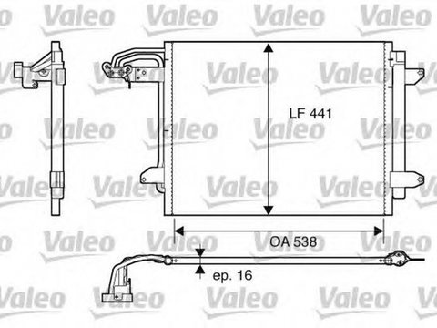 Radiator clima VW TOURAN 1T1 1T2 VALEO 817806