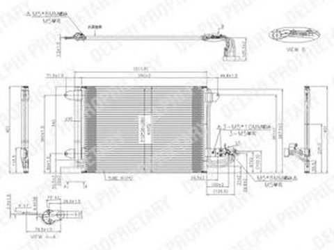 Radiator clima VW TOURAN 1T3 DELPHI TSP0225482